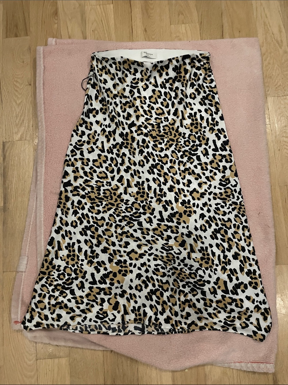 Babaton Leopard-Print A-Line Midi Skirt - White, Tan, Black
